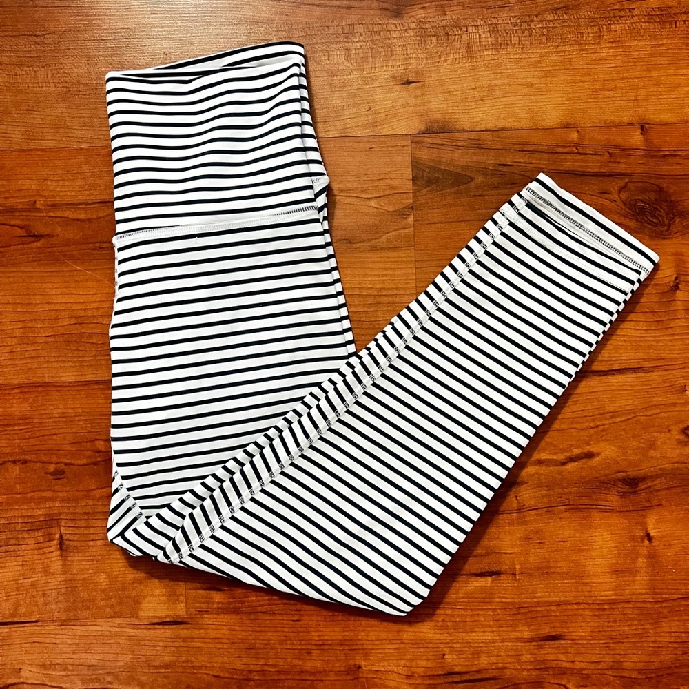 DYI Black and White Striped Leggings